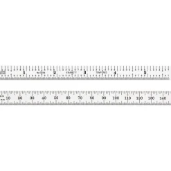 Steel Rule: 5-3/4" OAL, Decimal & Metric Graduation, Flexible, 1/2" OAW