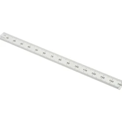 Steel Rule: 6" OAL, Decimal & Metric Graduation, Flexible, 1/2" OAW
