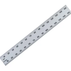 Steel Rule: 6" OAL, English & Metric Graduation, Rigid, 3/4" OAW