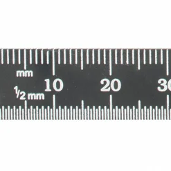 Steel Rule: 6" OAL, English & Metric Graduation, Flexible, 1/2" OAW