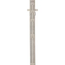 Steel Rule: 6" OAL, 10R & D Graduation, Flexible, 1/2" OAW