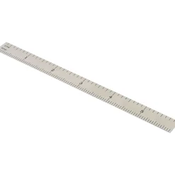 Steel Rule: 6" OAL, 4R Graduation, Flexible, 1/2" OAW