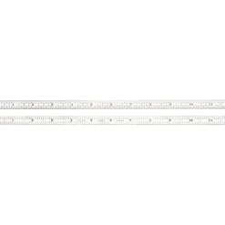Steel Rule: 12" OAL, 5R Graduation, Flexible, 1/2" OAW