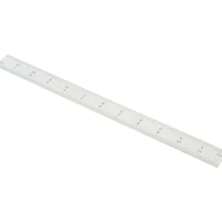 Steel Rule: 12" OAL, 4R Graduation, Rigid, 1" OAW