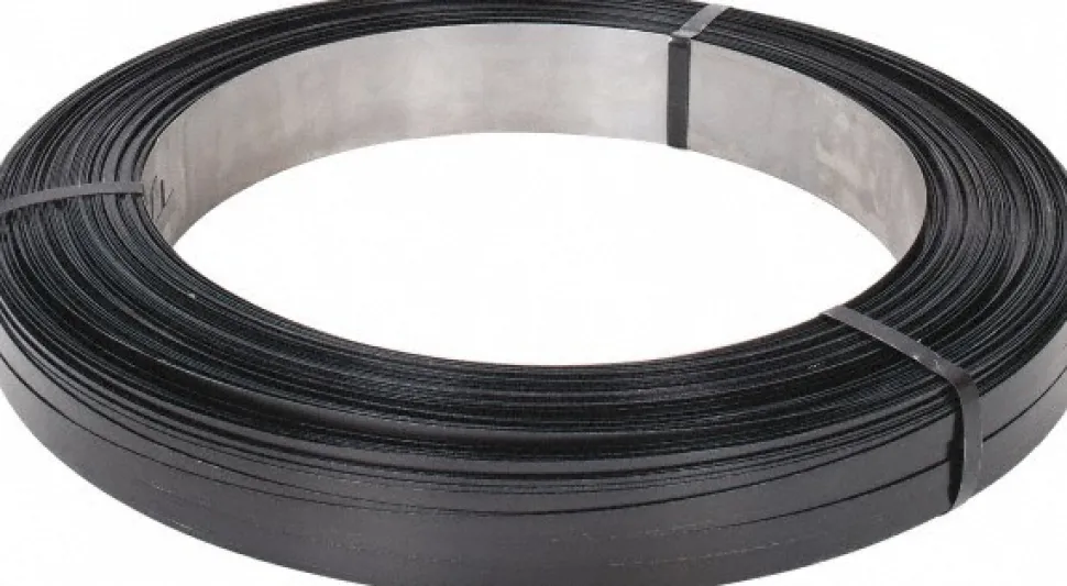 Steel Strapping: 1/2" Wide, 3,087' Long, 0.02" Thick, Oscillated Coil