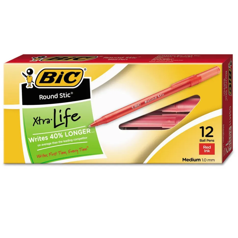 Stick Pen: Ball Tip, Red Ink