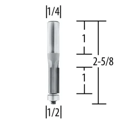 Straight Router Bits: Cutter Diameter (Inch): 1/2; End Type: Rounded
