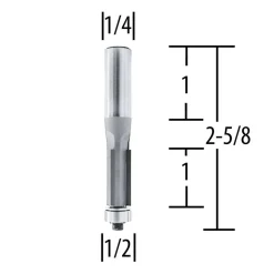 Straight Router Bits: Cutter Diameter (Inch): 1/2; End Type: Rounded