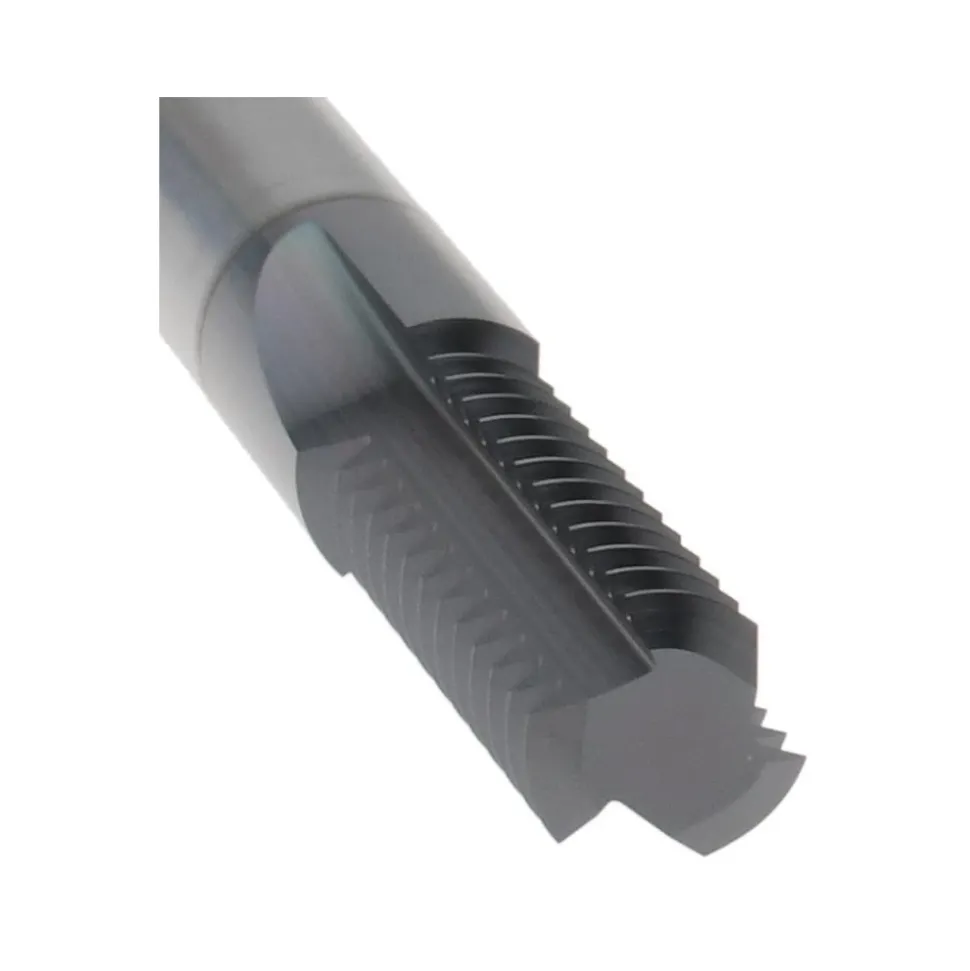 Straight Flute Thread Mill: 5/16-18, Internal, 3 Flutes, 1/4" Shank Dia, Solid Carbide