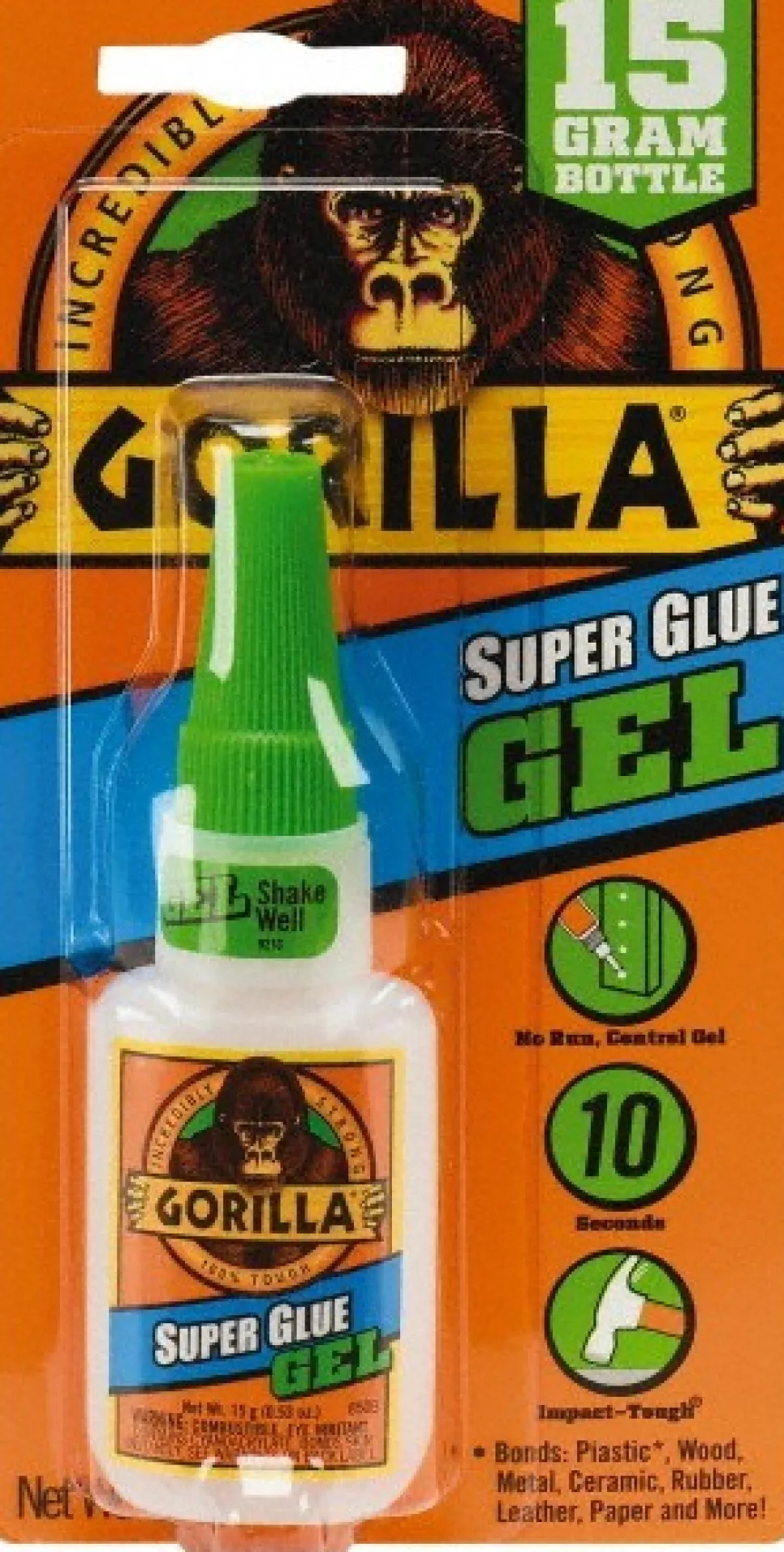 Super Glue: 0.53 oz Bottle, Clear