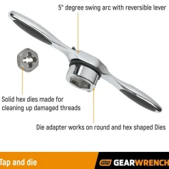 Tap & Die Set: M3 x 0.5 to M12 x 1.75 Taps, M3 x 0.5 to M12 x 1.75 Dies, BSP, Metric Coarse & Metric Fine