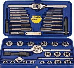 Tap & Die Set: 1/8-28 to 1/8-28 Taps, 1/8-28 to 1/8-28 Dies, BSP, Metric Coarse & Metric Fine