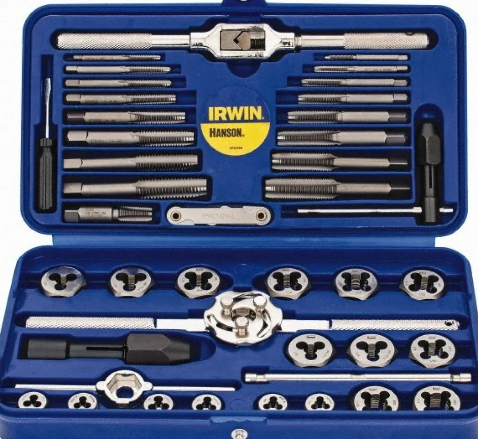 Tap & Die Set: #4-40 to 1/2-20 Taps, #4-40 to 1/2-20 Dies, NPT, UNC & UNF