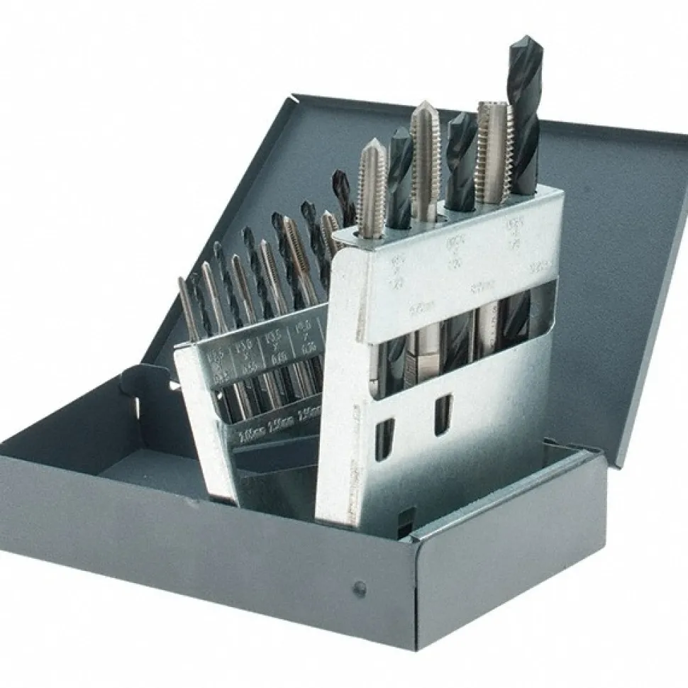 Tap & Drill Set: M2.5 x 0.45 to M12 x 1.75 Taps, 2.05 to 10.2 mm Drills