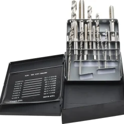 Tap & Drill Set: M3 x 0.5 to M12 x 1.75 Taps, 2.5 to 10.25 mm Drills