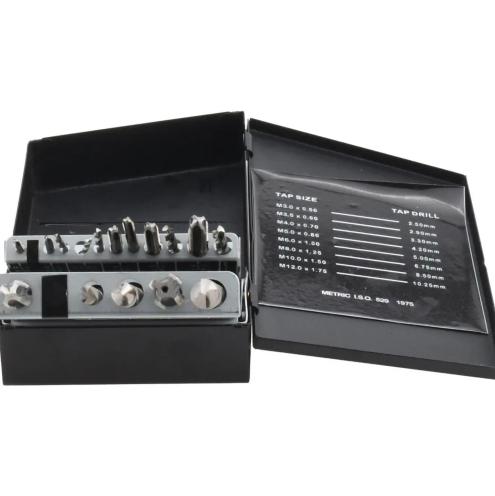 Tap & Drill Set: M3 x 0.5 to M12 x 1.75 Taps, 2.5 to 10.25 mm Drills