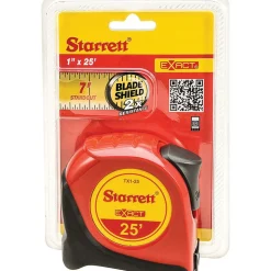 Tape Measure: 25' Long, 1" Width, Yellow Blade