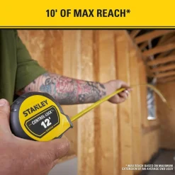 Tape Measures: Length Ft.: 12.000; Graduation (Feet): 1/16