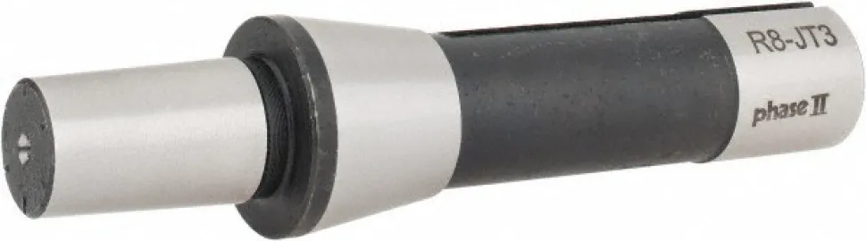 Taper Drill Chuck Arbor: JT3 Mount Taper, R8 Shank Taper