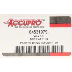 Tapping Adapter: 1/4" Tap, #2 Adapter