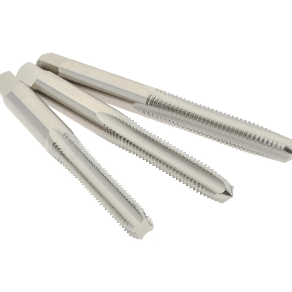 Tap Set: Metric Coarse, 4 Flute, High Speed Steel, Bright Finish