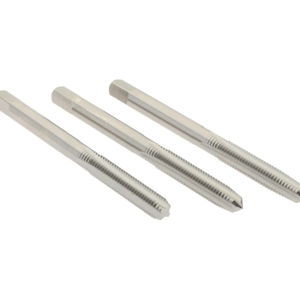 Tap Set: Metric Coarse, 4 Flute, High Speed Steel, Bright Finish