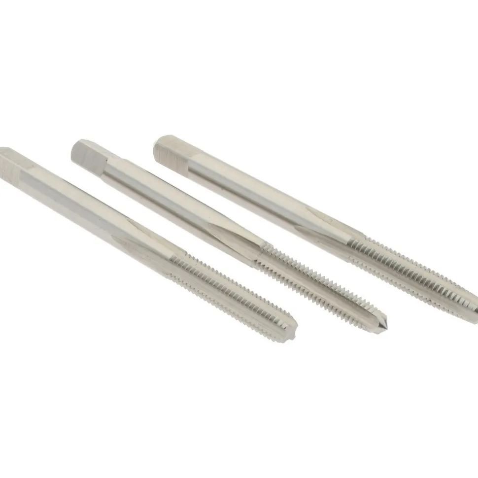 Tap Set: Metric Coarse, 4 Flute, High Speed Steel, Bright Finish