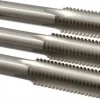 Tap Set: Metric, 4 Flute, Bottoming Plug & Taper, High Speed Steel, Bright Finish