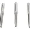 Tap Set: Metric, 4 Flute, Bottoming Plug & Taper, High Speed Steel, Bright Finish