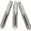 Tap Set: M4 x 0.7 Metric Coarse, 4 Flute, Bottoming Plug & Taper, High Speed Steel, Bright Finish