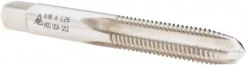 Tap Set: M8 x 1.25 Metric Coarse, 4 Flute, Bottoming Plug & Taper, High Speed Steel, Bright Finish