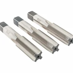 Tap Set: M20 x 1.5 Metric Fine, 4 Flute, Bottoming Plug & Taper, High Speed Steel, Bright Finish