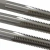 Tap Set: 3/8-16 UNC, 4 Flute, Bottoming Plug & Taper, High Speed Steel, Bright Finish