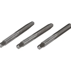 Tap Set: 1/4-20 UNC, 4 Flute, Bottoming Plug & Taper, High Speed Steel, Bright Finish