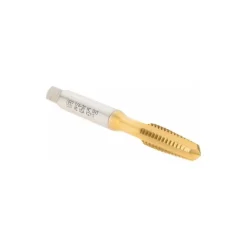Tap Set: 1/4-20 UNC, 4 Flute, Bottoming Plug & Taper, High Speed Steel, TiN Finish