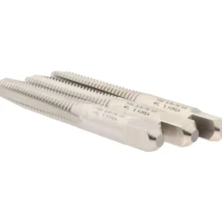 Tap Set: 3/8-16 UNC, 4 Flute, High Speed Steel, Bright Finish