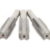 Tap Set: 1/2-13 UNC, 4 Flute, High Speed Steel, Bright Finish