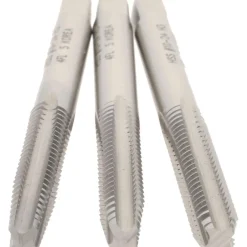 Tap Set: #10-24 UNC, 4 Flute, High Speed Steel, Bright Finish