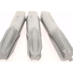 Tap Set: #10-24 UNC, 4 Flute, High Speed Steel, Bright Finish