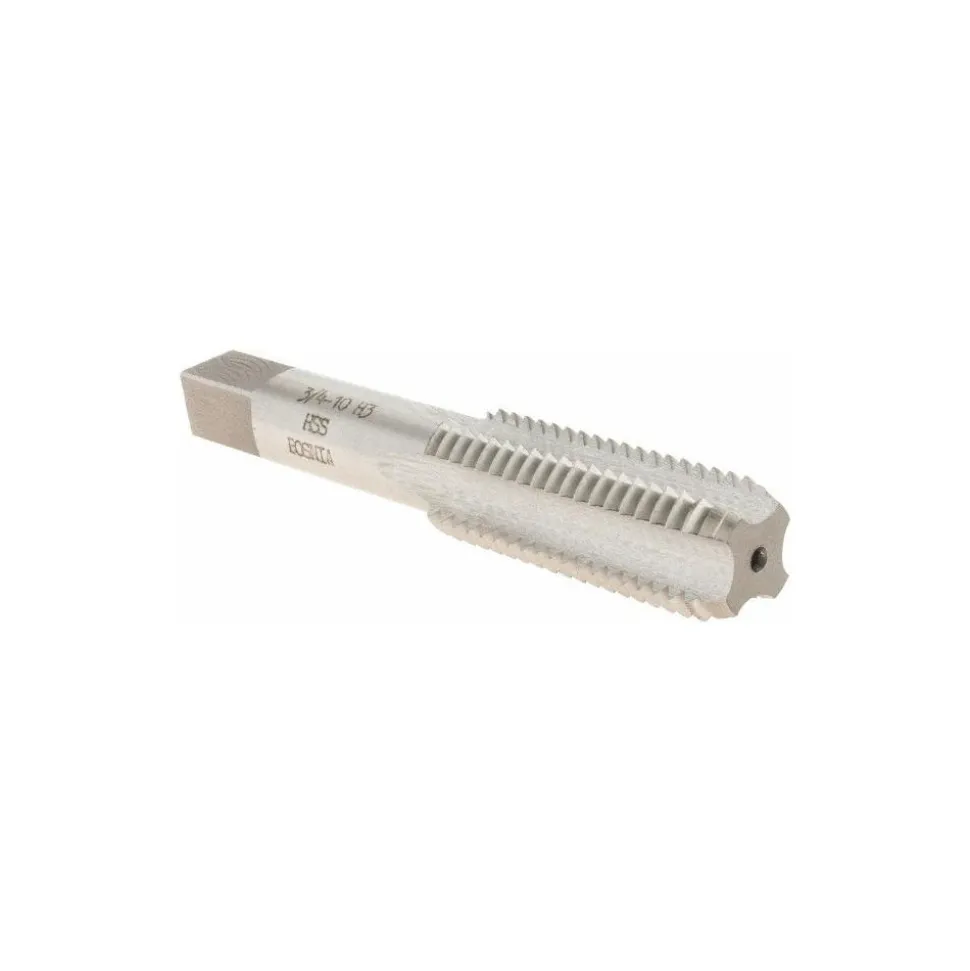 Tap Set: 3/4-10 UNC, 4 Flute, High Speed Steel, Bright Finish