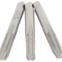 Tap Set: #8-32 UNC, 4 Flute, High Speed Steel, Bright Finish