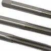Tap Set: 1/4-28 UNF, 4 Flute, Bottoming Plug & Taper, High Speed Steel, Bright Finish