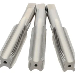 Tap Set: 1/2-20 UNF, 4 Flute, High Speed Steel, Bright Finish