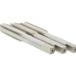 Tap Set: 7/16-20 UNF, 4 Flute, High Speed Steel, Bright Finish