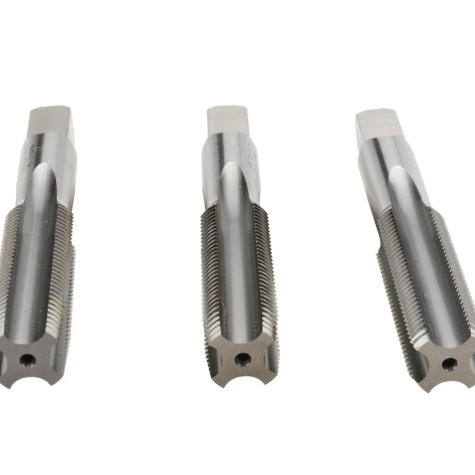 Tap Set: 3/4-16 UNF, 4 Flute, High Speed Steel, Bright Finish