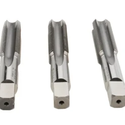 Tap Set: 3/4-16 UNF, 4 Flute, High Speed Steel, Bright Finish