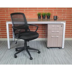 Task Chair: Mesh, Adjustable Height, Black