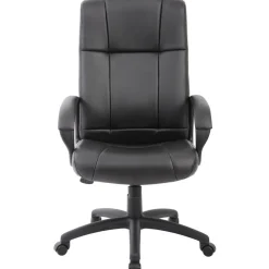 Task Chair: Vinyl, Adjustable Height, Black