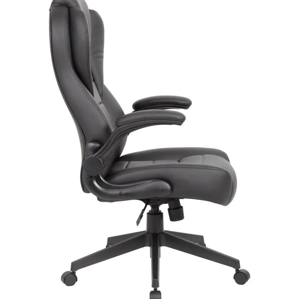 Task Chair: Vinyl, Adjustable Height, Black