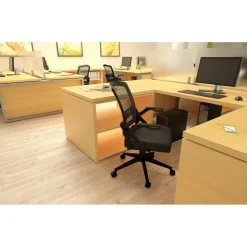 Task Chair: Vinyl, Adjustable Height, Black
